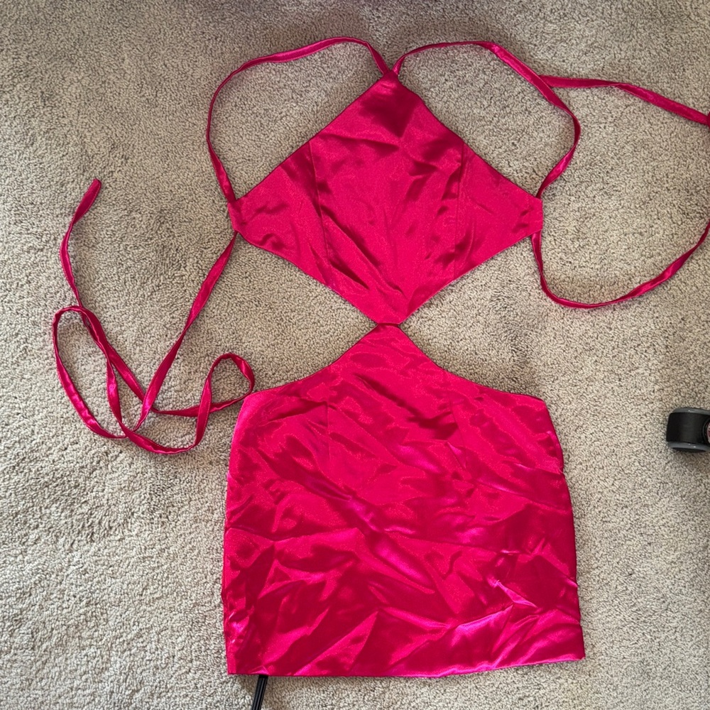 Elegant Pink Mini Dress